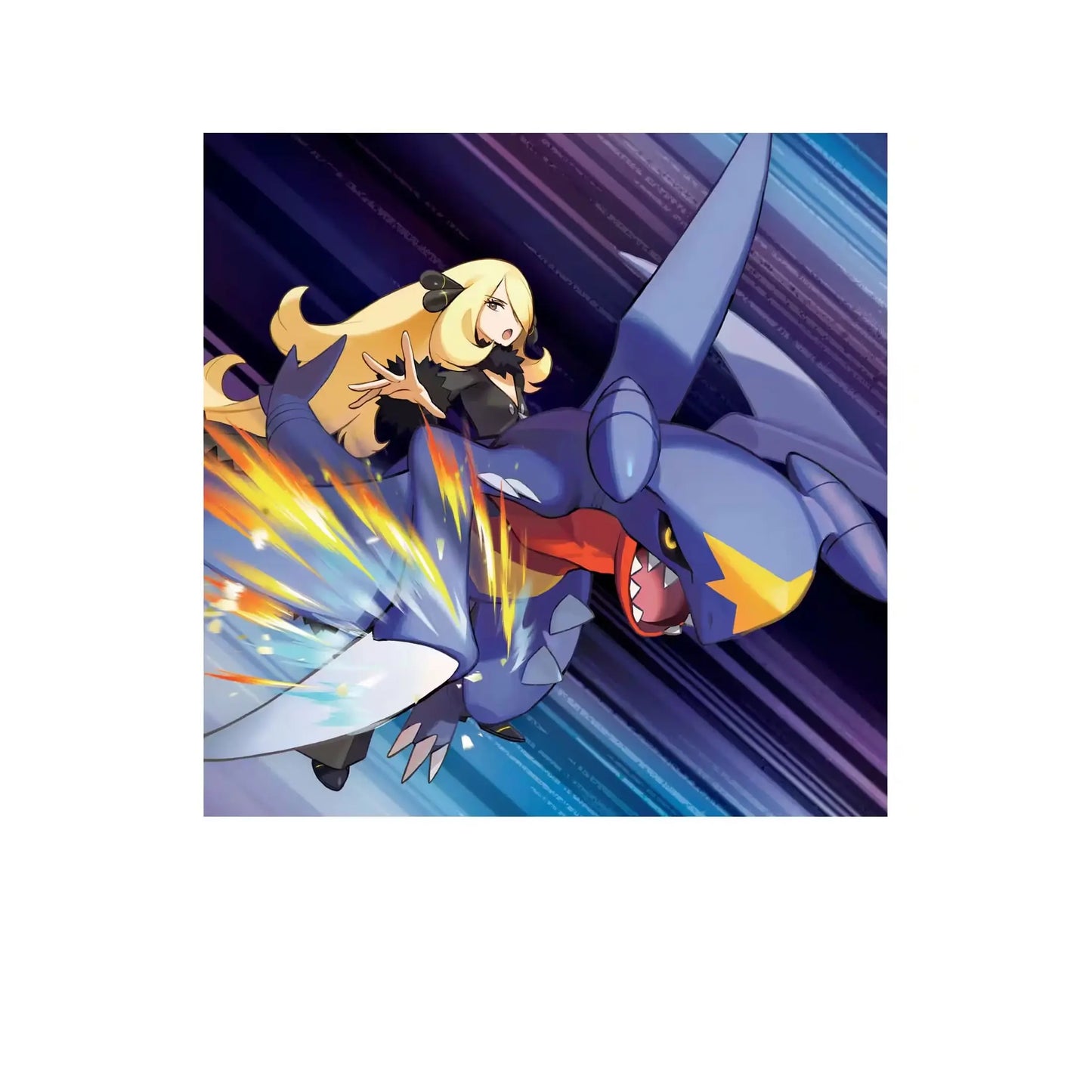 Sticker featuring Cynthia and Garchomp ex
