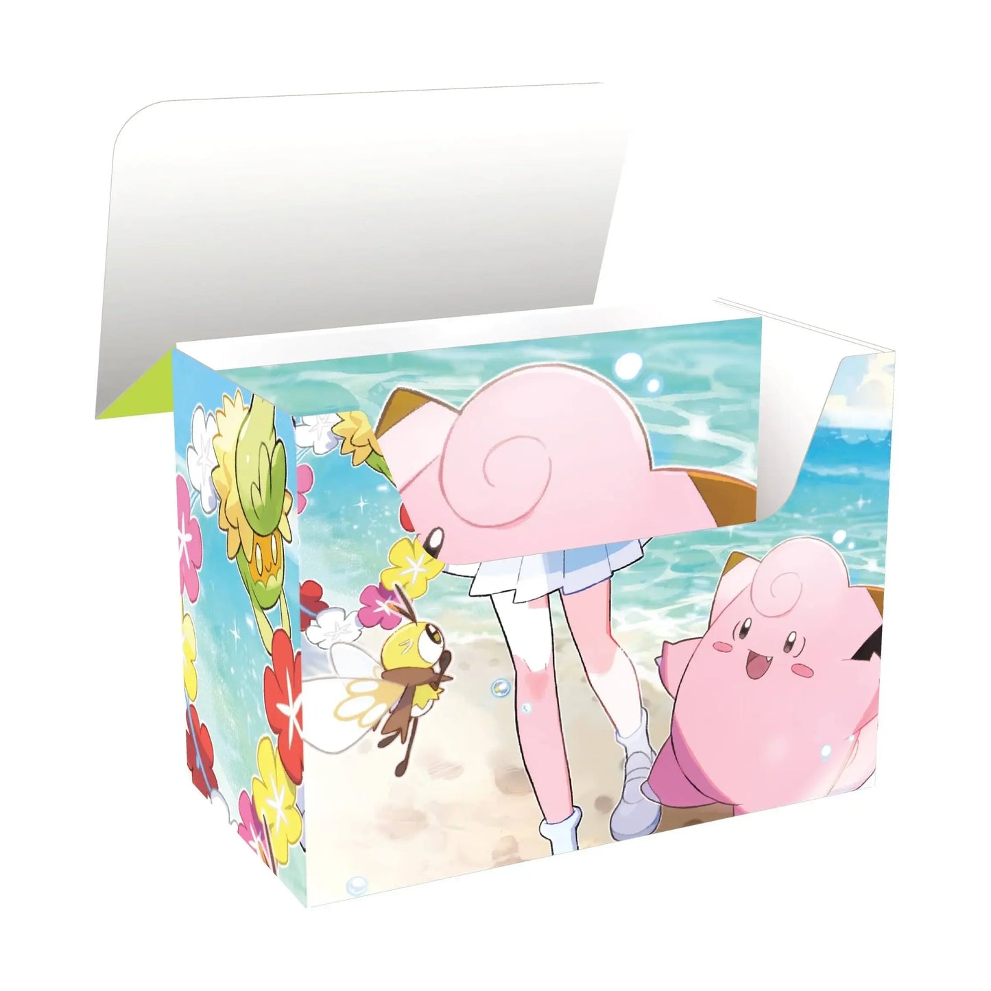 Deck box featuring Lillie and Clefairy ex, open