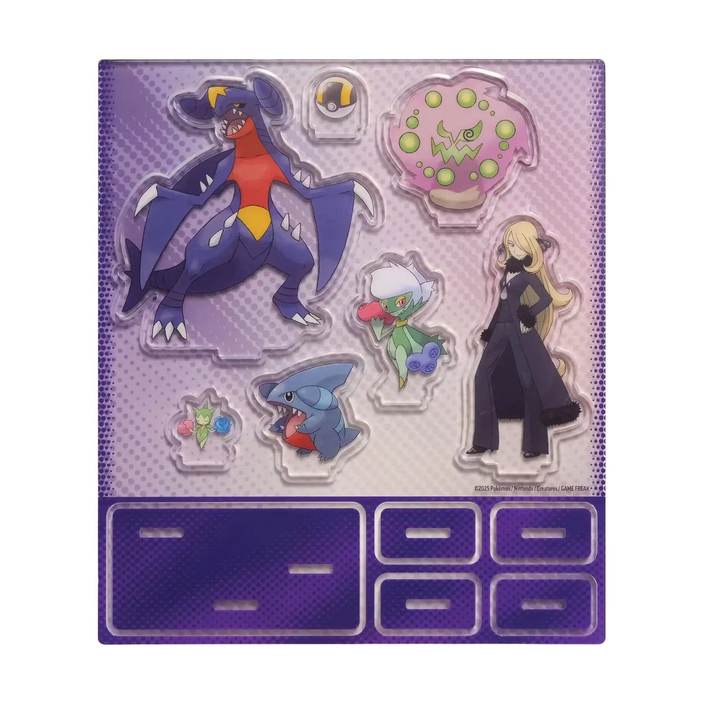 Acrylic standees from Cynthia's Garchomp ex collection