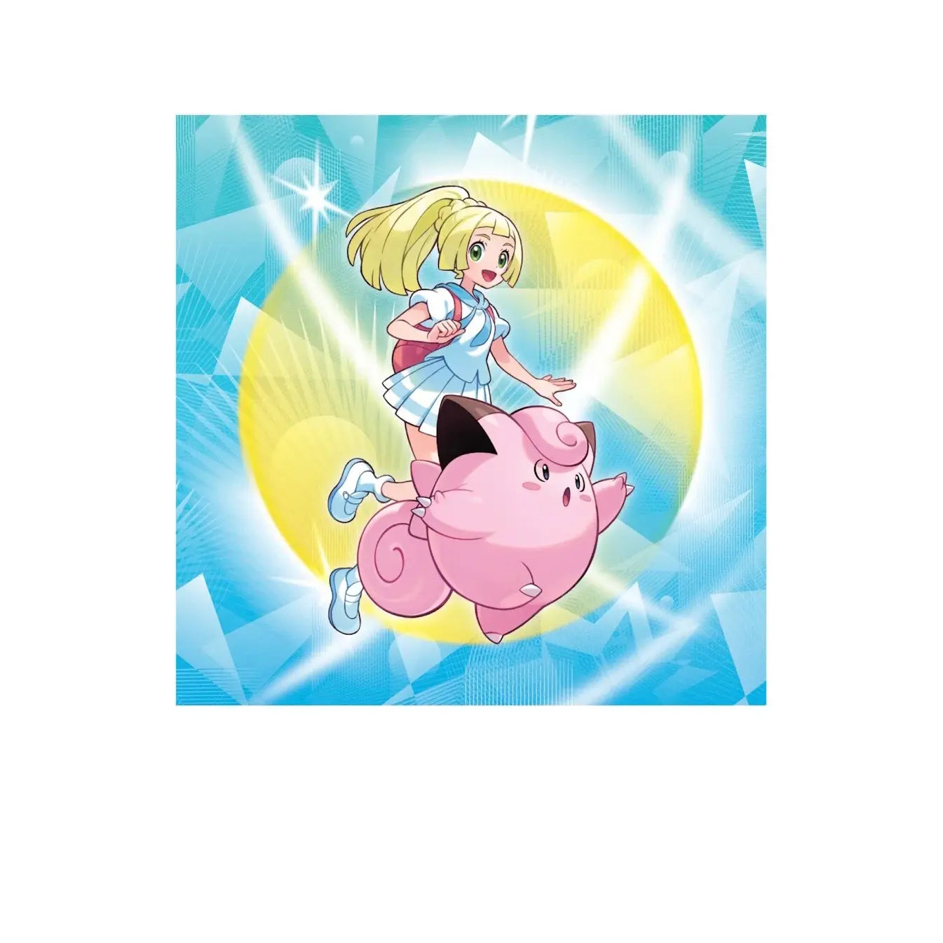 Sticker featuring Lillie and Clefairy ex