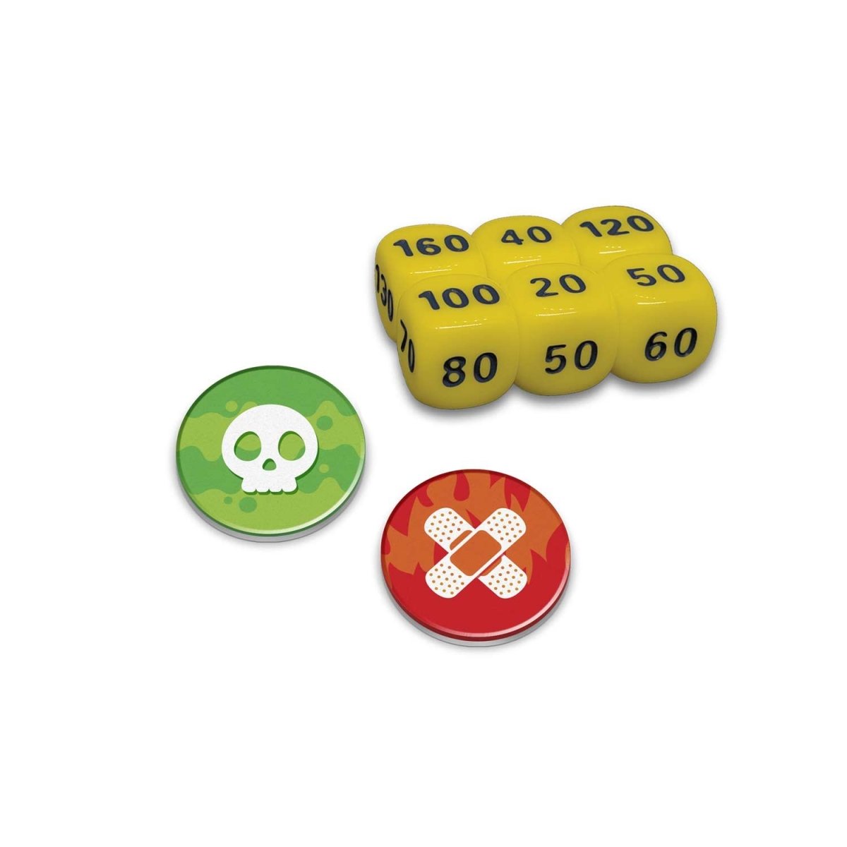 Damage dice and condition markers