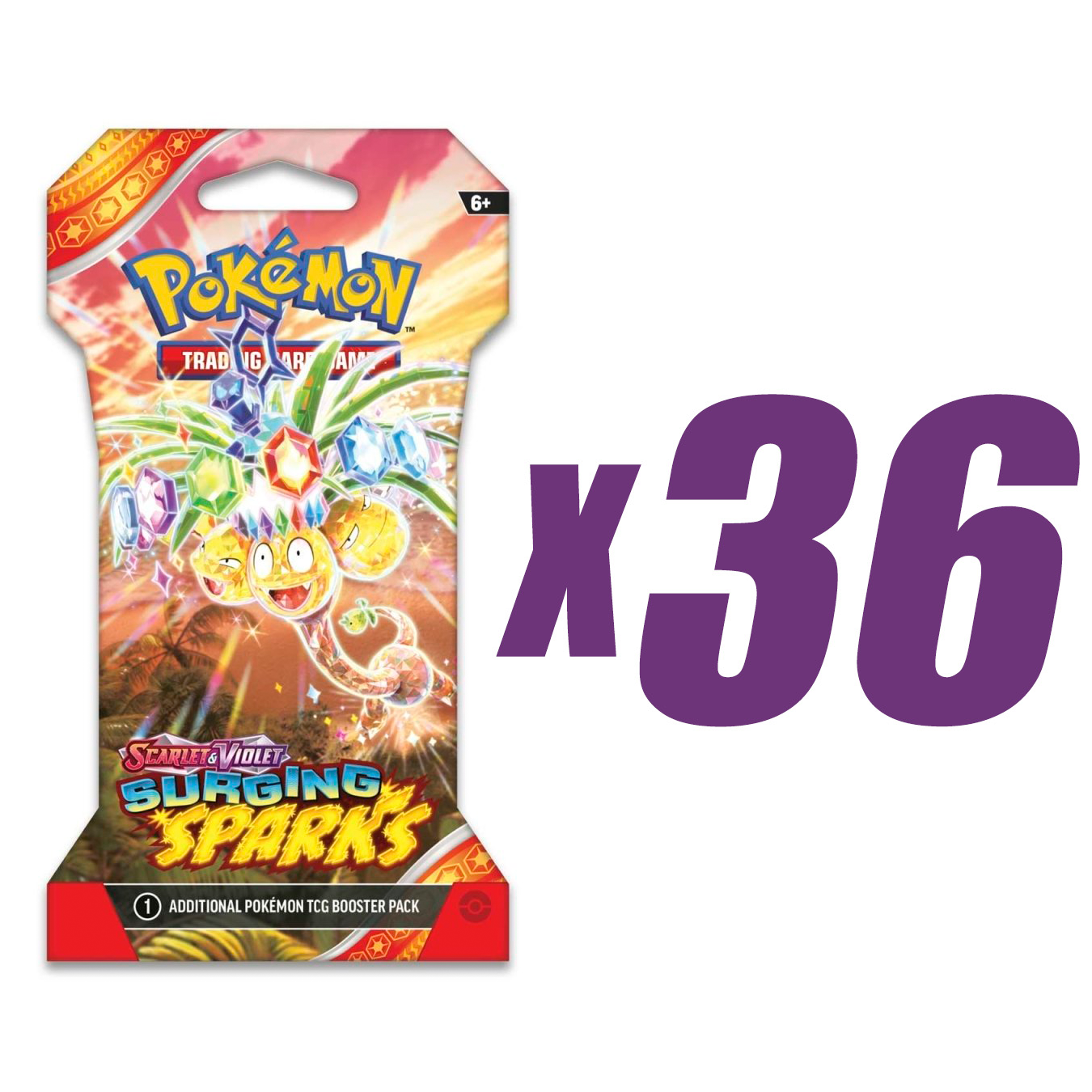 Pokémon Surging Sparks Sleeved Booster Pack (Random Art) x 36