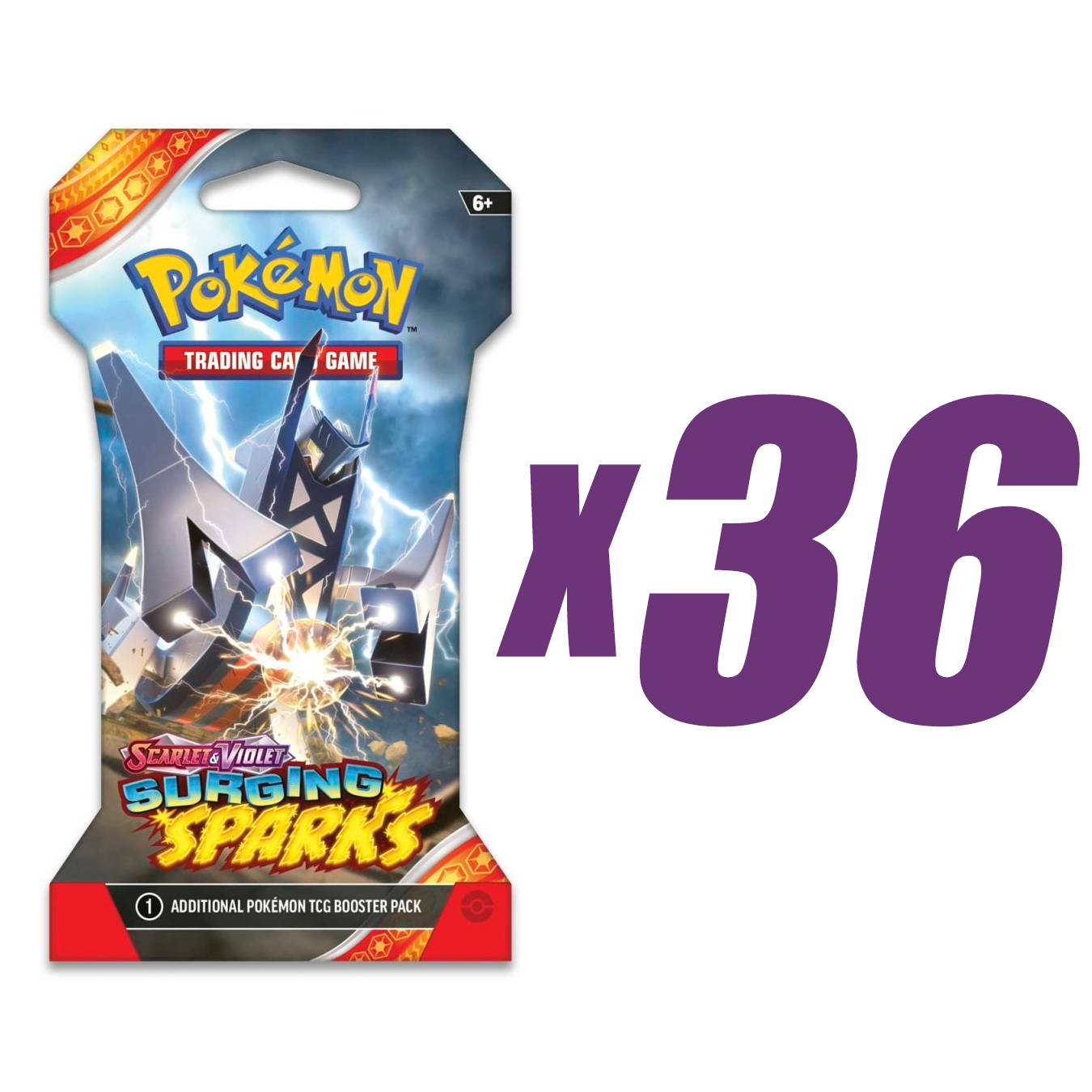 Pokémon Surging Sparks Sleeved Booster Pack (Random Art) x 36