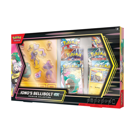 Iono's Bellibolt ex Premium Collection frontal view (angled to the left)
