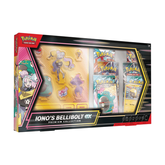 Iono's Bellibolt ex Premium Collection frontal view (angled to the left)
