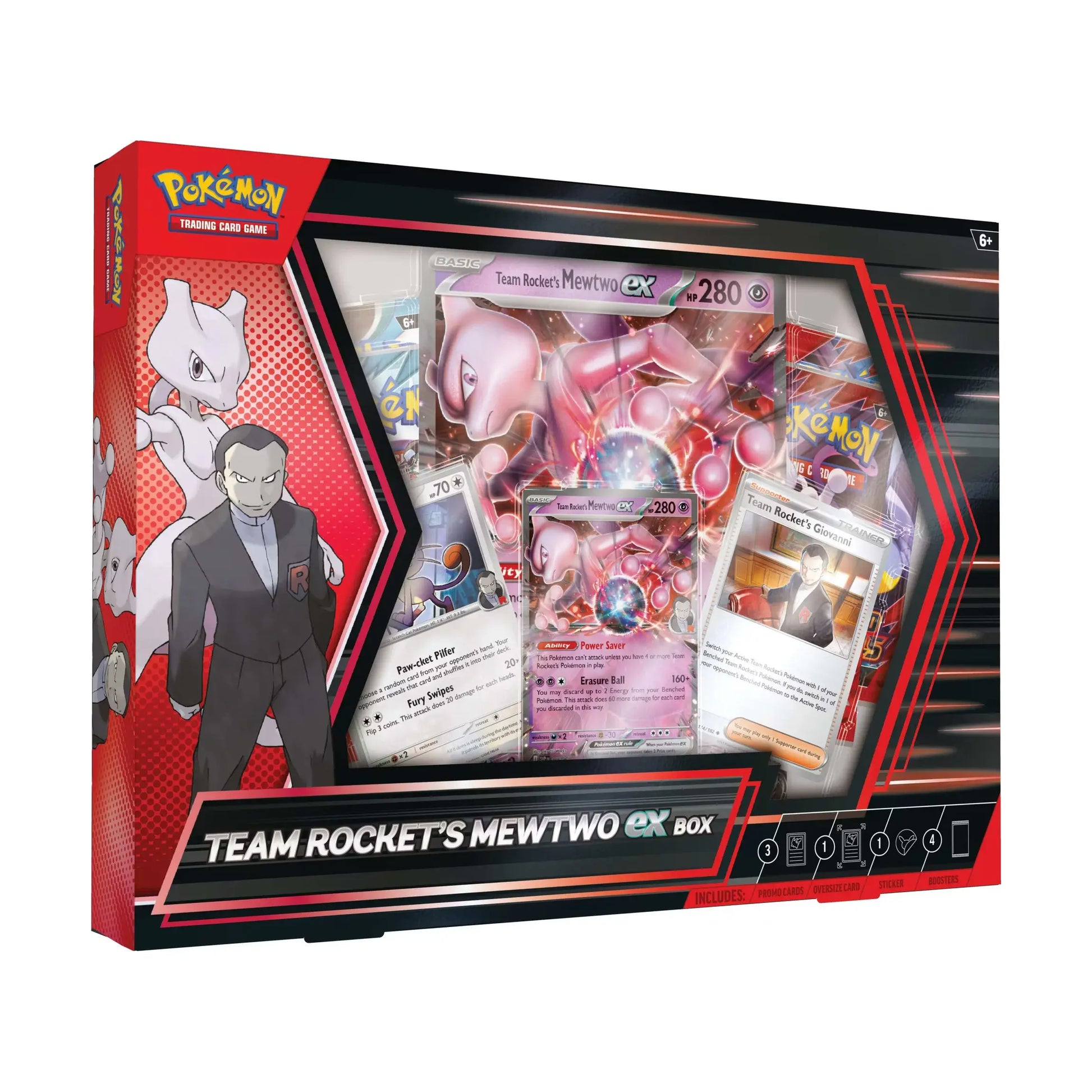 Pokémon trading card game box featuring Team Rocket's Mewtwo EX