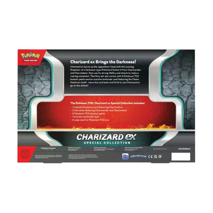 Rear view of Pokémon Charizard ex Special Collection box