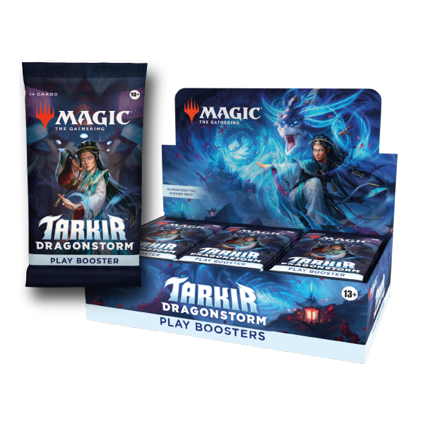 Tarkir: Dragonstorm Play Booster Box open for Display with Booster pack