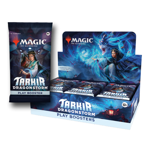 Tarkir: Dragonstorm Play Booster Box open for Display with Booster pack