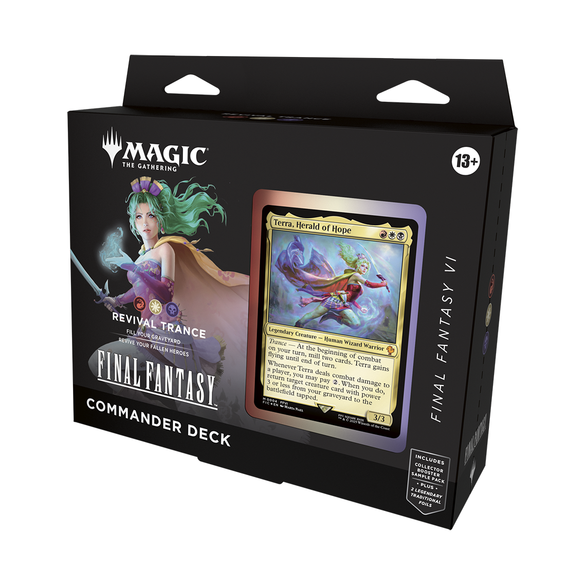MAGIC THE GATHERING Final Fantasy Commander Deck packaging with character illustration and card.