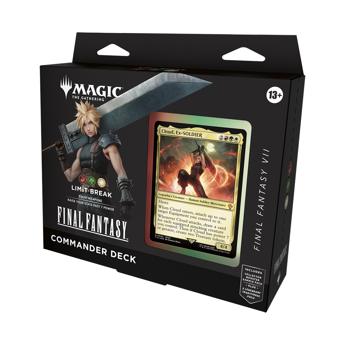 MAGIC THE GATHERING Final Fantasy Commander Deck packaging with character illustration and card display.