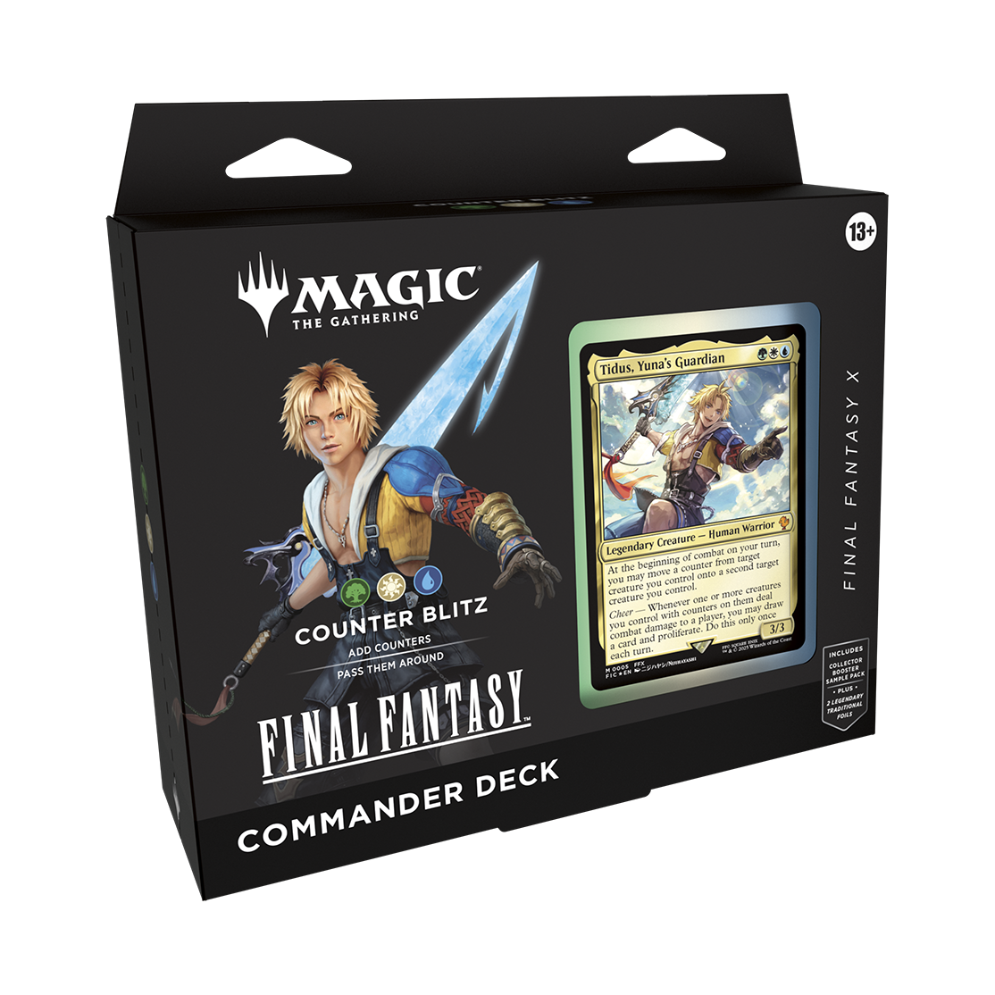 MAGIC: THE GATHERING Final Fantasy Commander Deck packaging with character illustration and card.