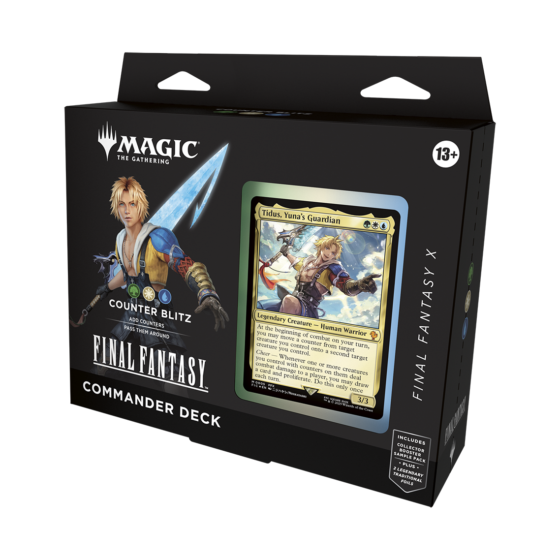 MAGIC: THE GATHERING Final Fantasy Commander Deck packaging with character illustration and card.