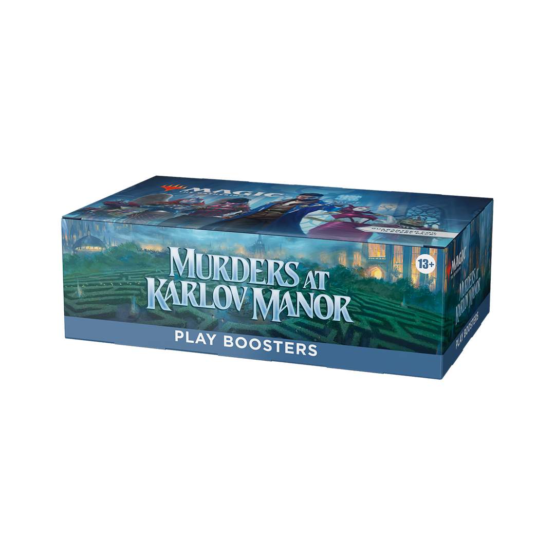 Board game box for 'Murders at Karlov Manor' on a white background