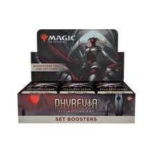 Box of Magic: The Gathering Phyreuxa Set Boosters on a white background
