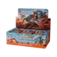 Display box of 'Outlaws of Thunder Junction' play boosters for Magic: The Gathering on a white background.