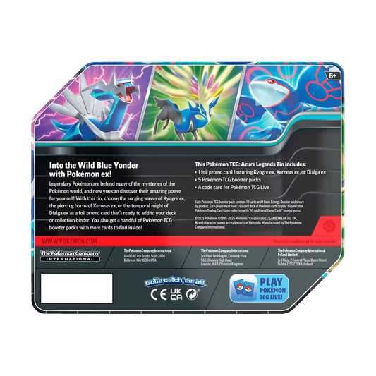 Azure Legends Tin - Kyogre ex (front)