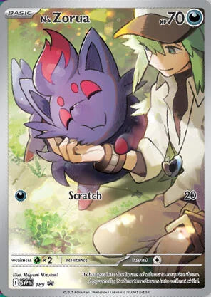 Pokémon Journey Together Elite Trainer Box N's Zorua promo card